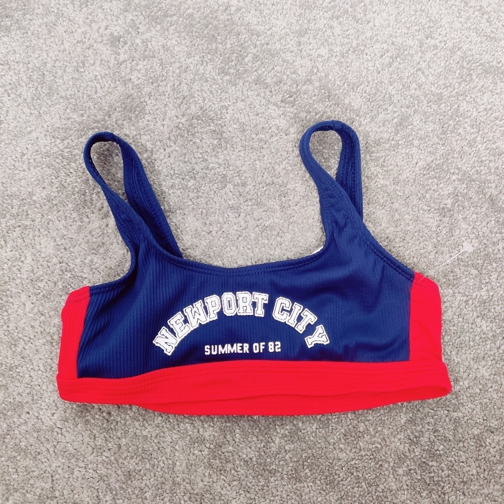 Zara Girl's Bikini Top Size 9 10 Years Newport City Summer of 82 Y2K Nautical
